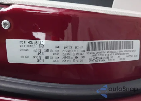 2017 Chrysler Pacifica Touring Plus из США, поврежденный, VIN 2C4RC1BG4HR781959